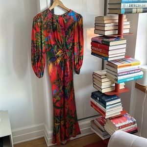 Farm Rio Ruched Cutout Dress